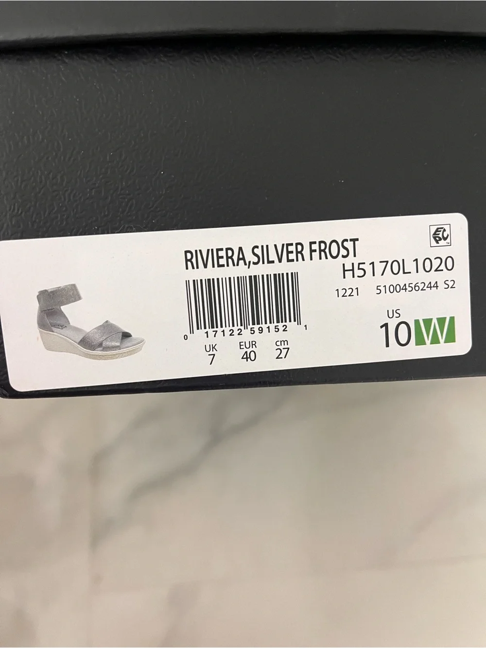 Riviera Silver Metallic Wedge Sandals with Ankle Strap - 10W